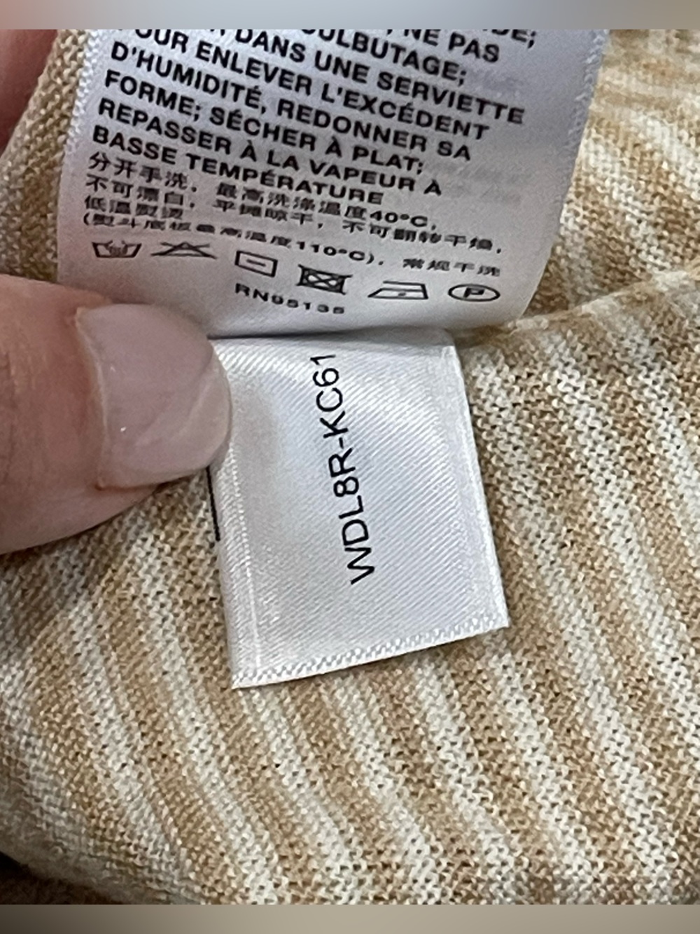 Lafayette 148 Women Dune Multi Striped Cashmere Pullover Sweater Size Small NEW - Picture 5 of 11
